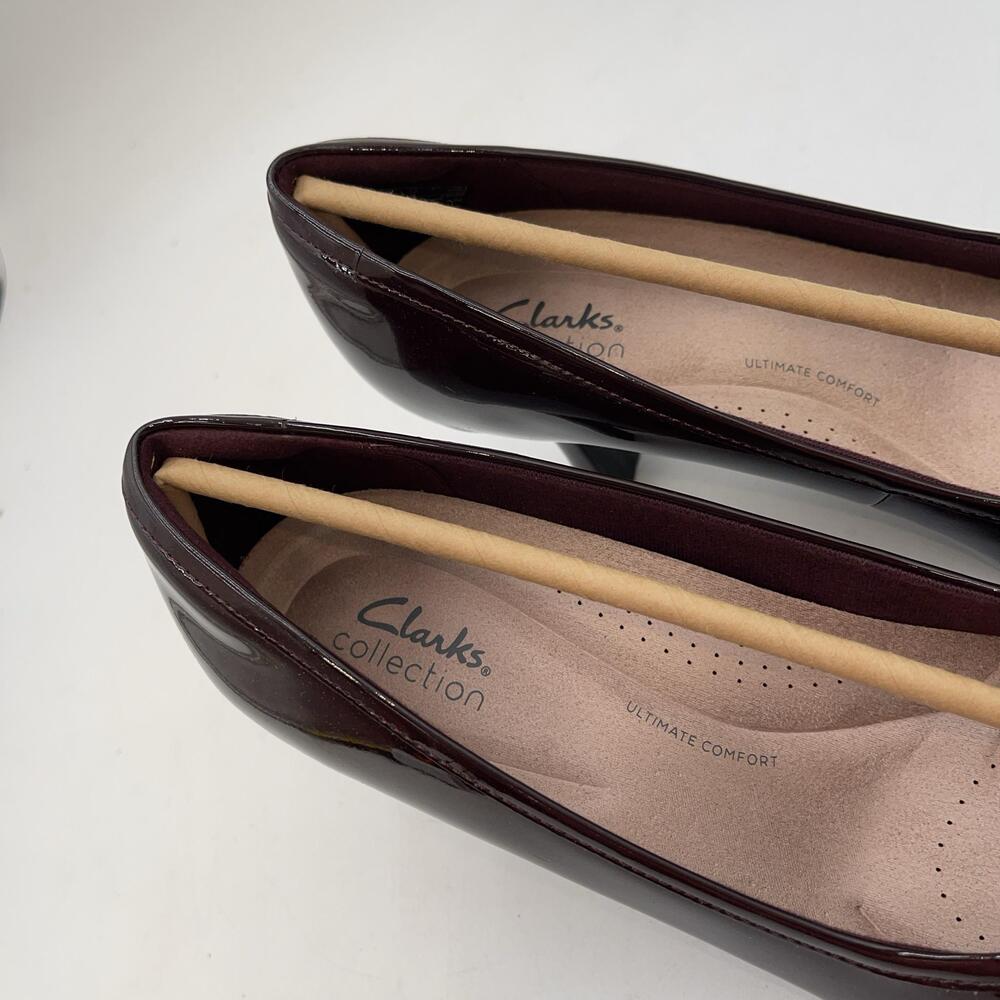 Clarks Katalayna West Shoes Womens Merlot Pointed Toe Kitten Pumps Size 10M - Picture 5 of 12